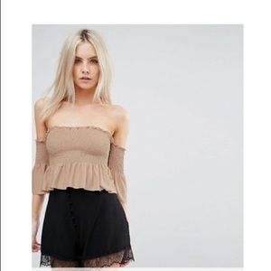 Off the shoulder crop top